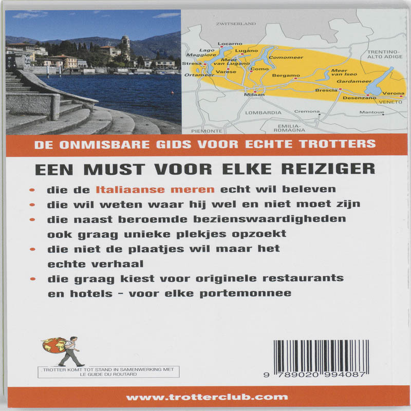 Achterkant van Italiaanse meren