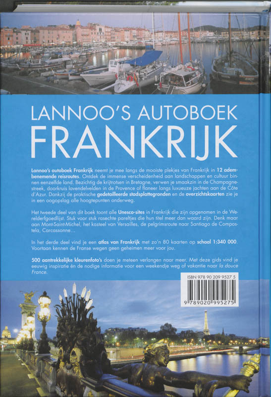 Achterkant van Lannoo's Autoboek Frankrijk