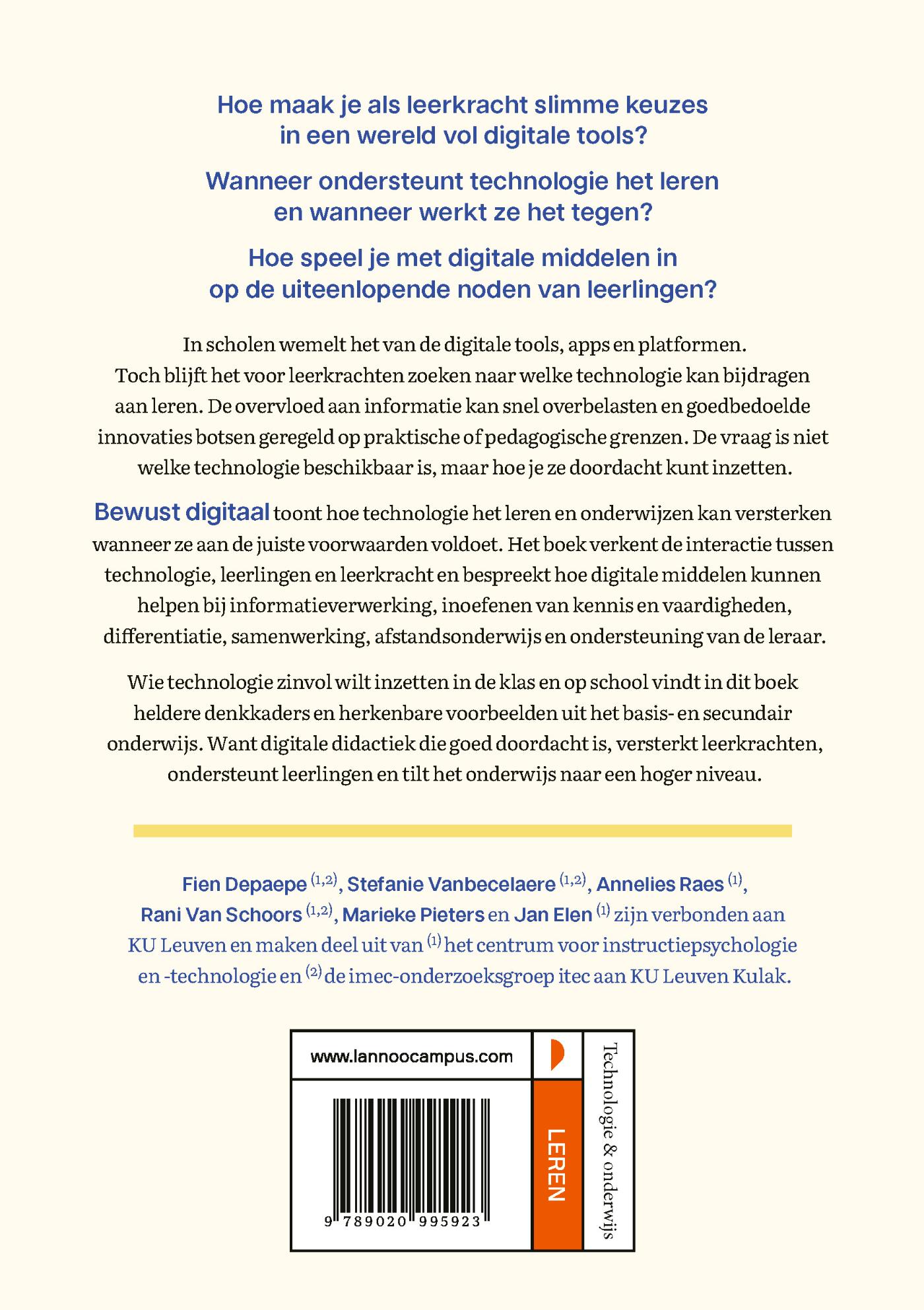 Achterkant van Bewust digitaal