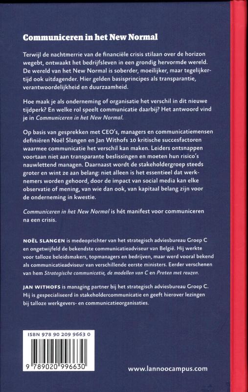 Achterkant van Communiceren in the New Normal