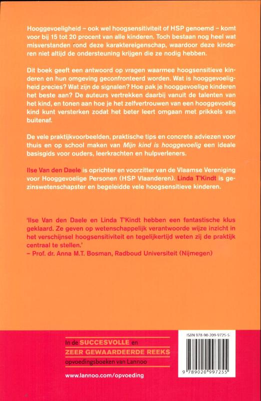 Achterkant van Mijn kind is hooggevoelig