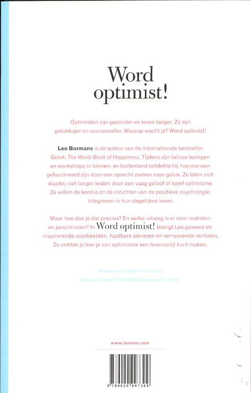 Achterkant van Word optimist