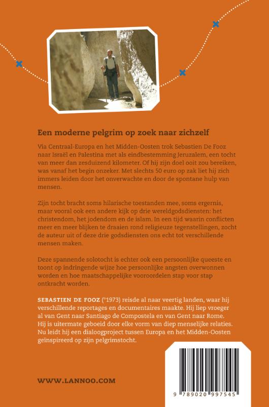 Achterkant van Te voet naar Jeruzalem