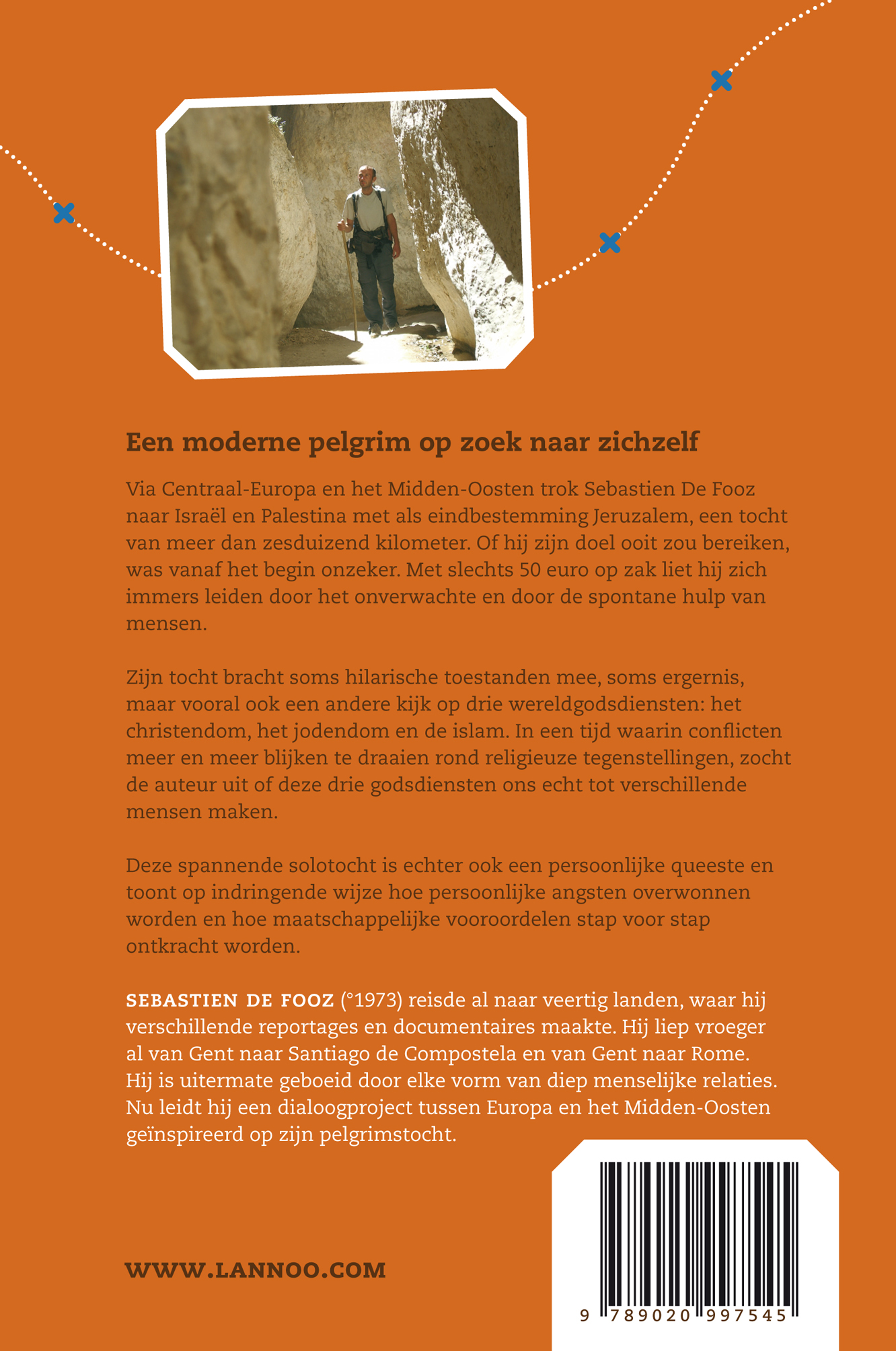 Achterkant van Te voet naar Jeruzalem