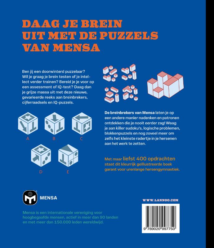 Achterkant van De Breinbrekers van Mensa