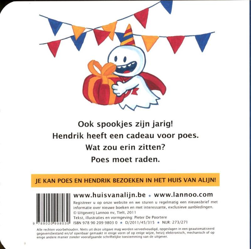 Achterkant van Poes is jarig