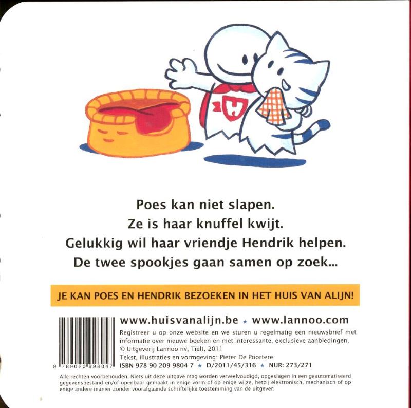 Achterkant van Poes gaat slapen