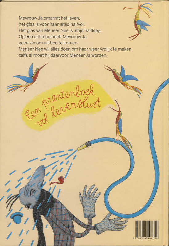 Achterkant van Mevrouw ja en meneer nee