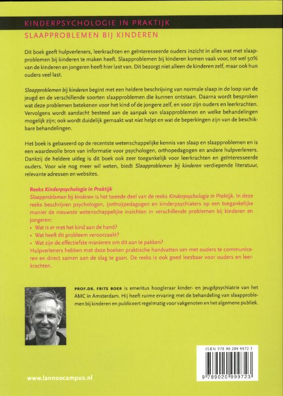 Achterkant van Slaapproblemen bij kinderen