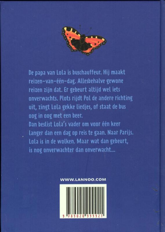 Achterkant van Lola en papa Pol en hun reizen-van-een-dag