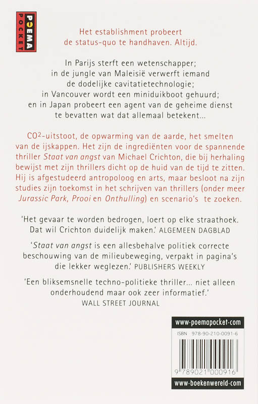 Achterkant van Staat van angst