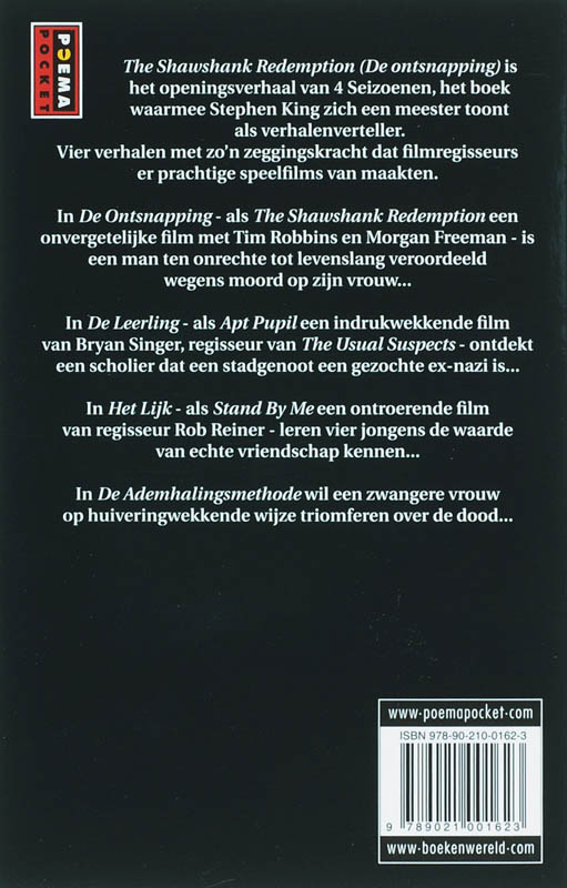 Achterkant van Shawshank redemption