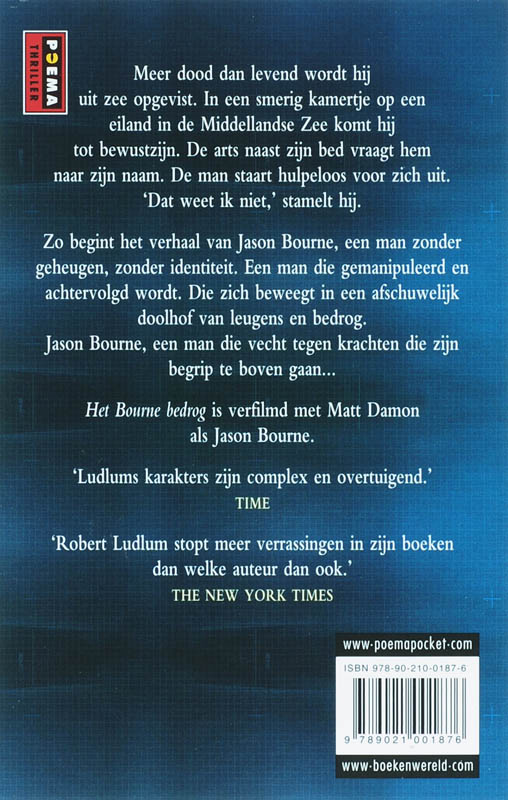 Achterkant van The Bourne identity