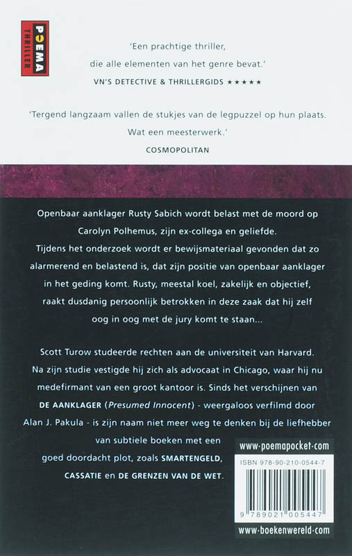 Achterkant van De aanklager