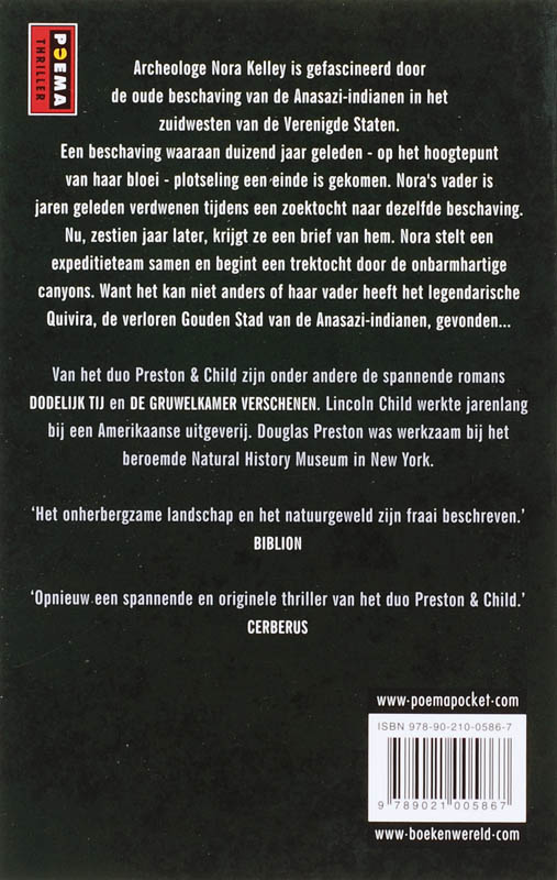 Achterkant van De verloren stad