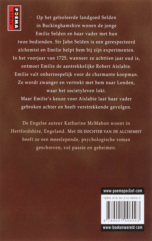 Achterkant van De dochter van de alchemist