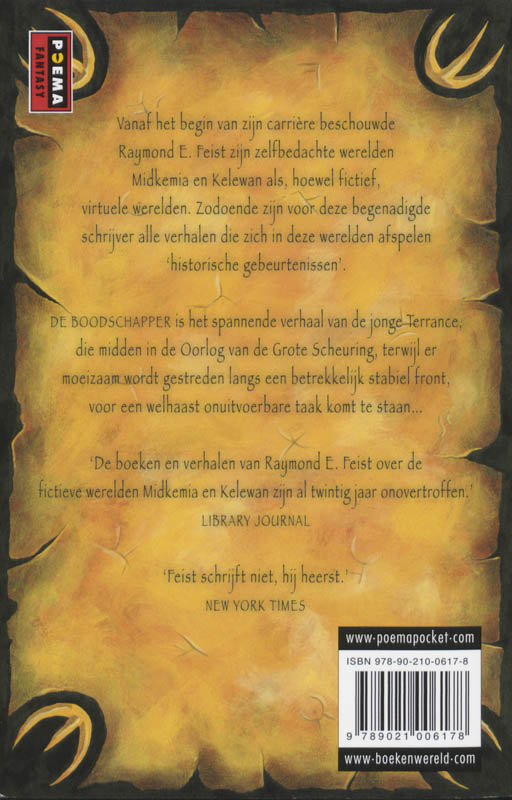 Achterkant van De boodschapper