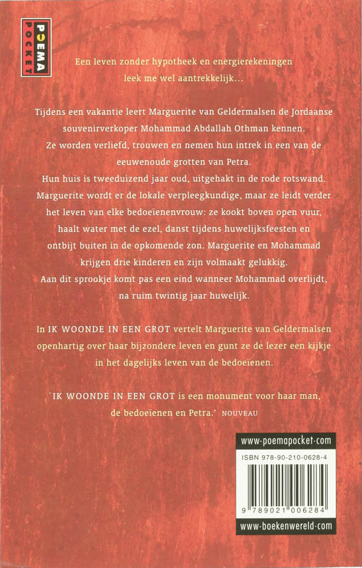 Achterkant van Ik woonde in een grot