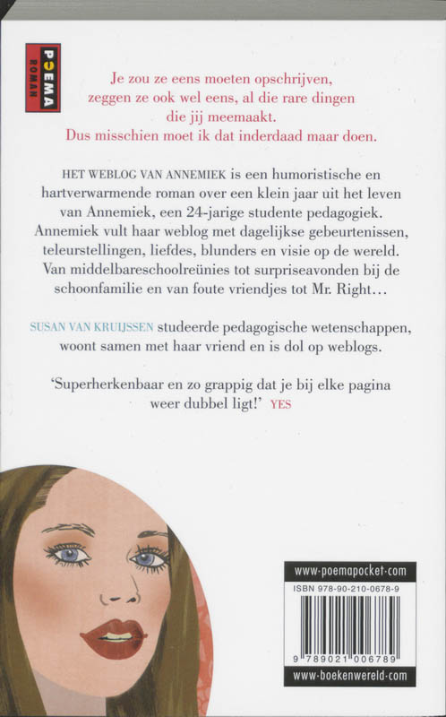 Achterkant van Het Weblog van Annemiek