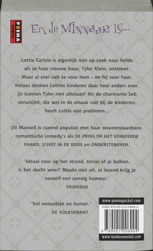 Achterkant van En de minnaar is