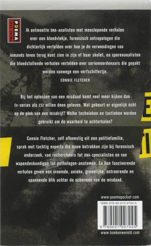 Achterkant van Crime Scene Investigations