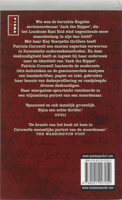 Achterkant van Portret van een moordenaar