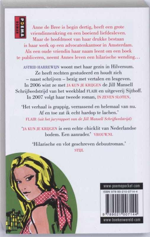 Achterkant van Ja kun je krijgen