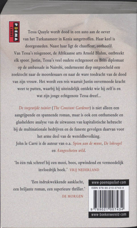 Achterkant van The Constant Gardener