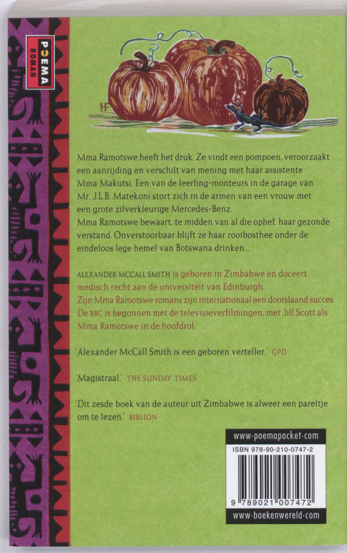 Achterkant van Het raadsel van de pompoen
