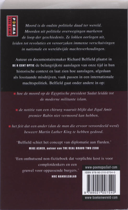Achterkant van De 8 cent optie