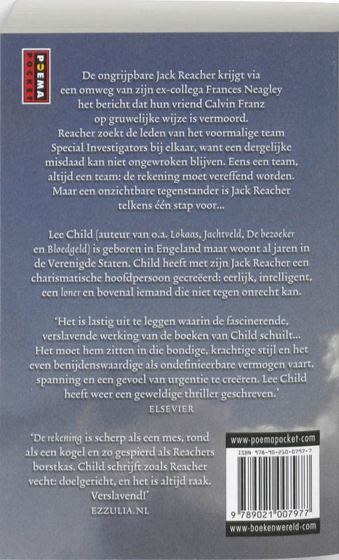 Achterkant van De rekening