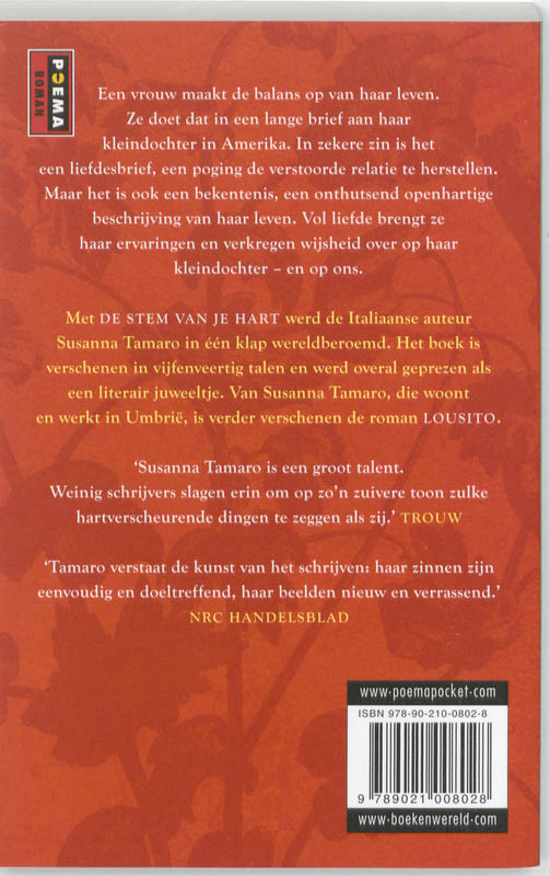 Achterkant van De stem van je hart