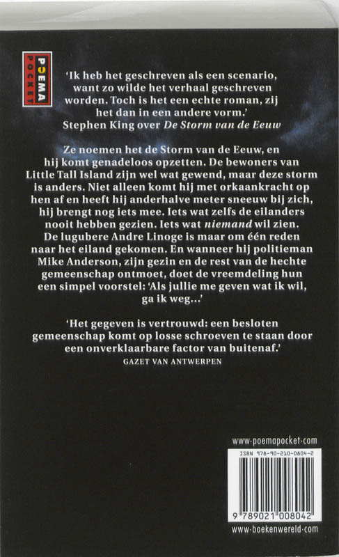 Achterkant van Storm of the century