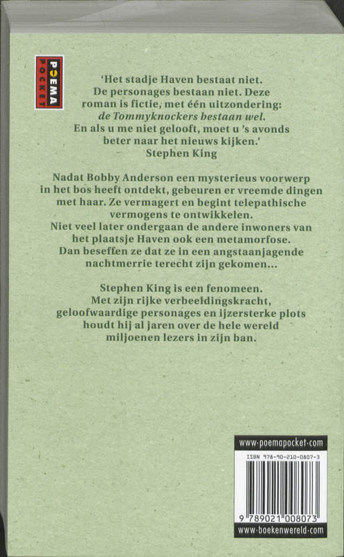 Achterkant van Tommyknockers (De Gloed)