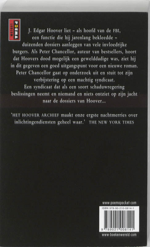 Achterkant van Het Hoover archief
