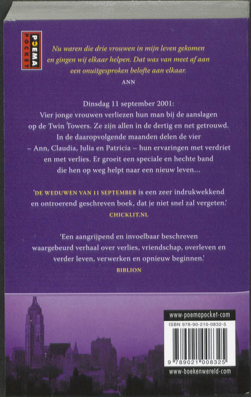 Achterkant van De weduwen van 11 september