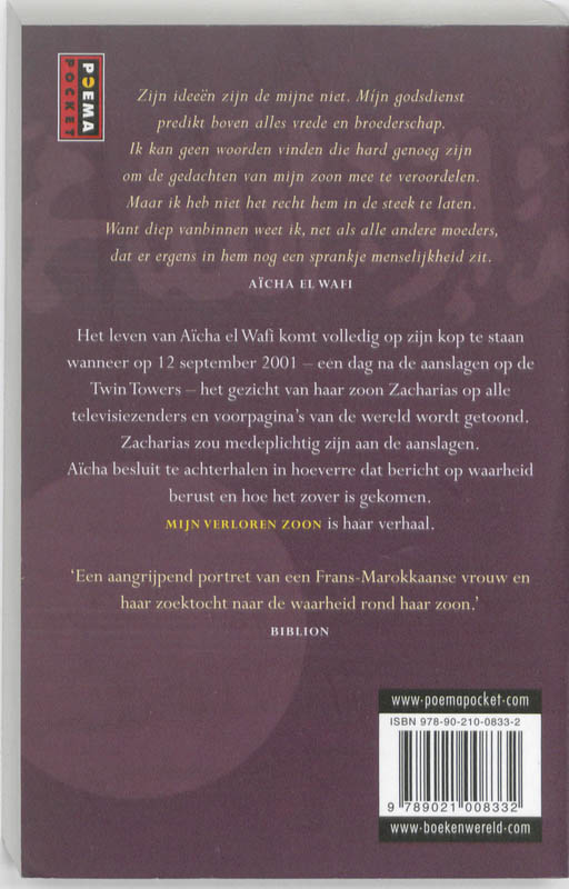 Achterkant van Mijn verloren zoon