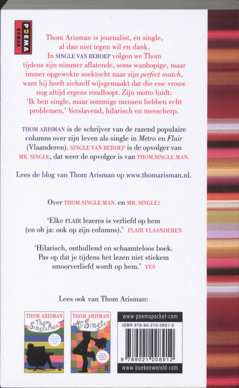 Achterkant van Single van beroep