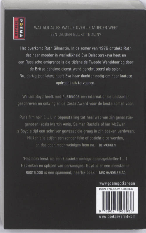 Achterkant van Rusteloos