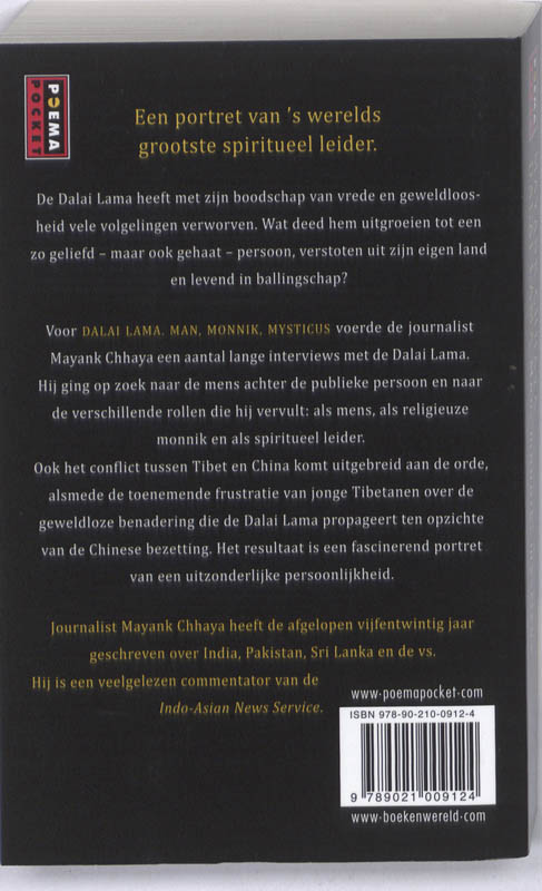 Achterkant van Dalai Lama