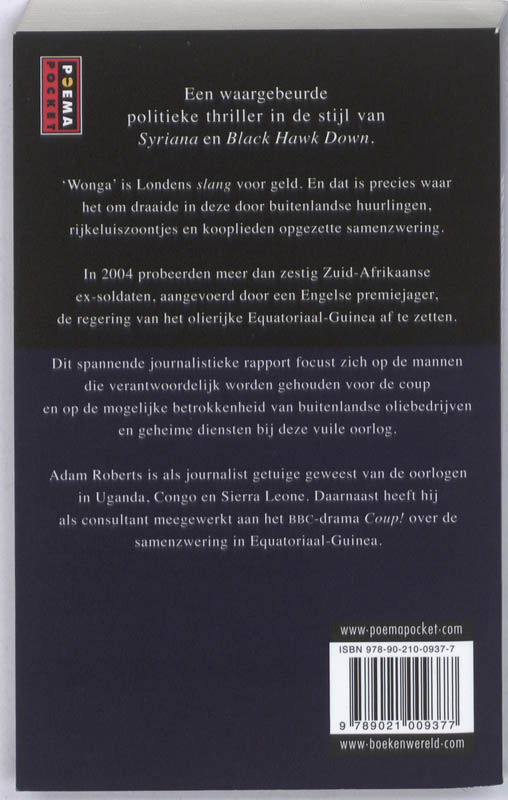 Achterkant van De Wonga Coup