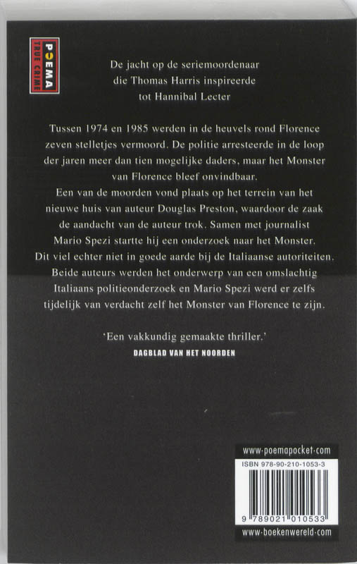 Achterkant van Het Monster van Florence