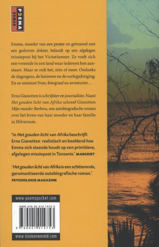 Achterkant van Het gouden licht van Afrika