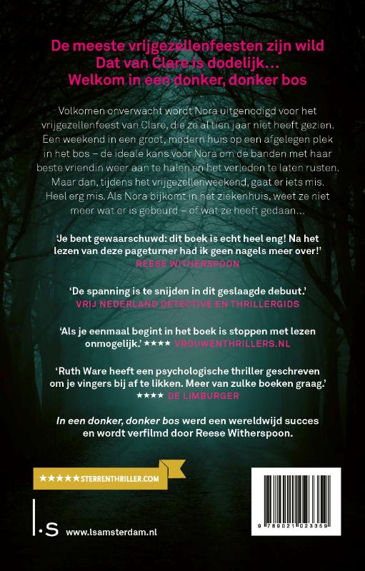 Achterkant van In een donker, donker bos