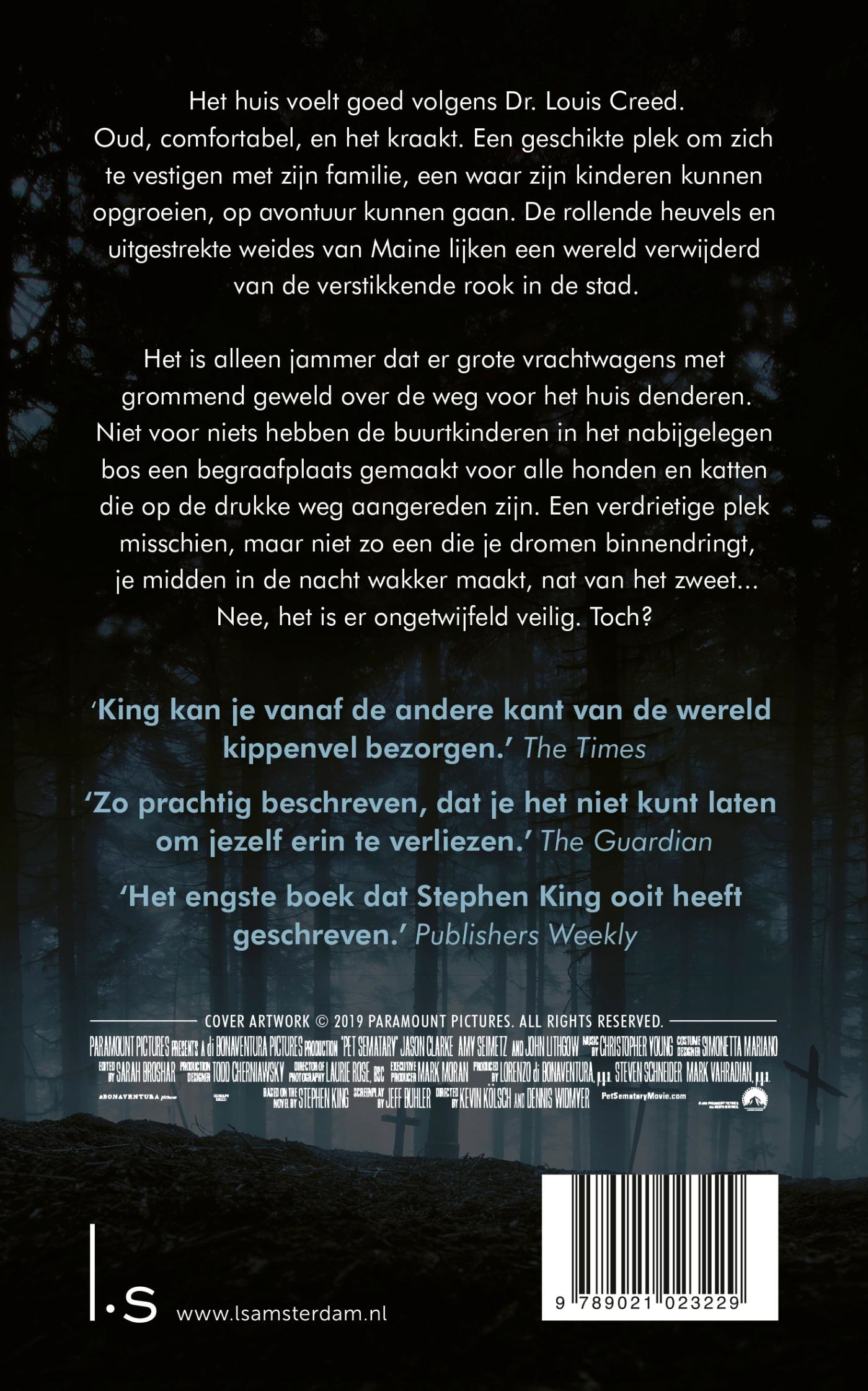Achterkant van Pet Sematary