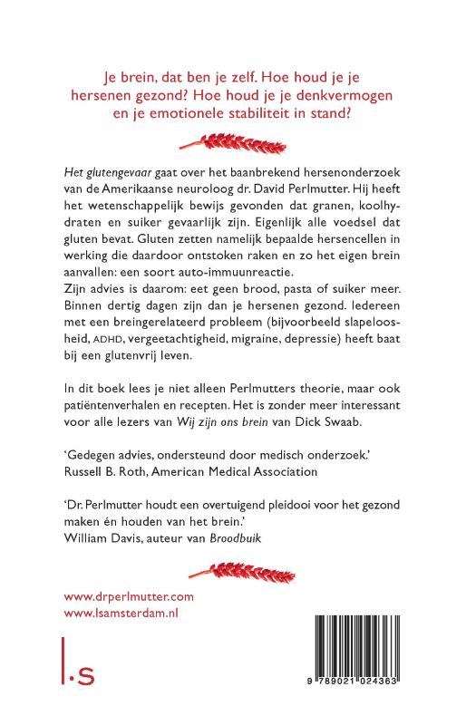 Achterkant van Het glutengevaar