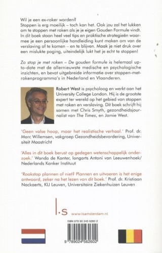 Achterkant van Zo stop je met roken - De gouden formule