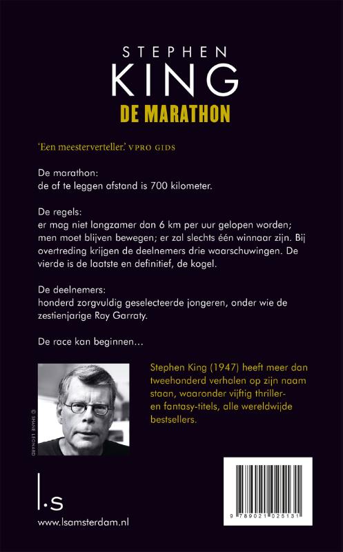 Achterkant van De marathon