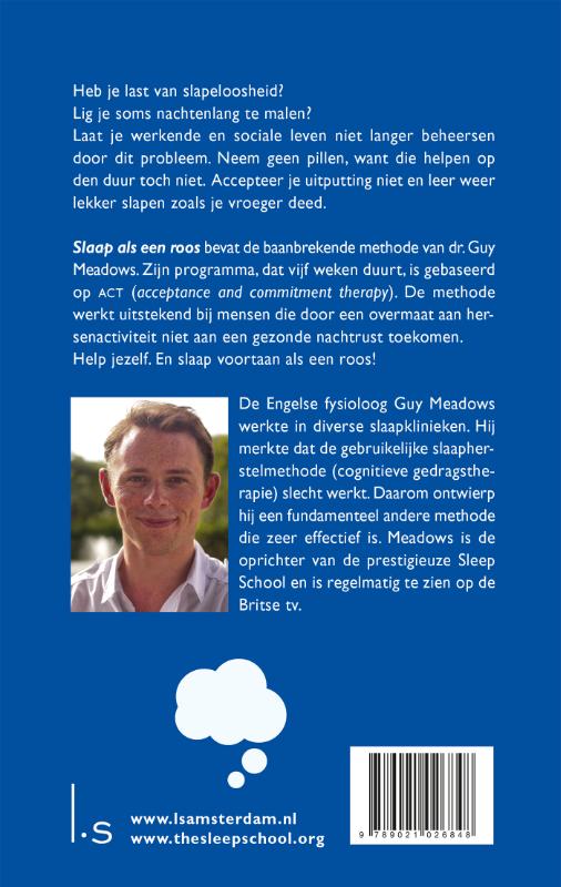 Achterkant van Slaap als een roos