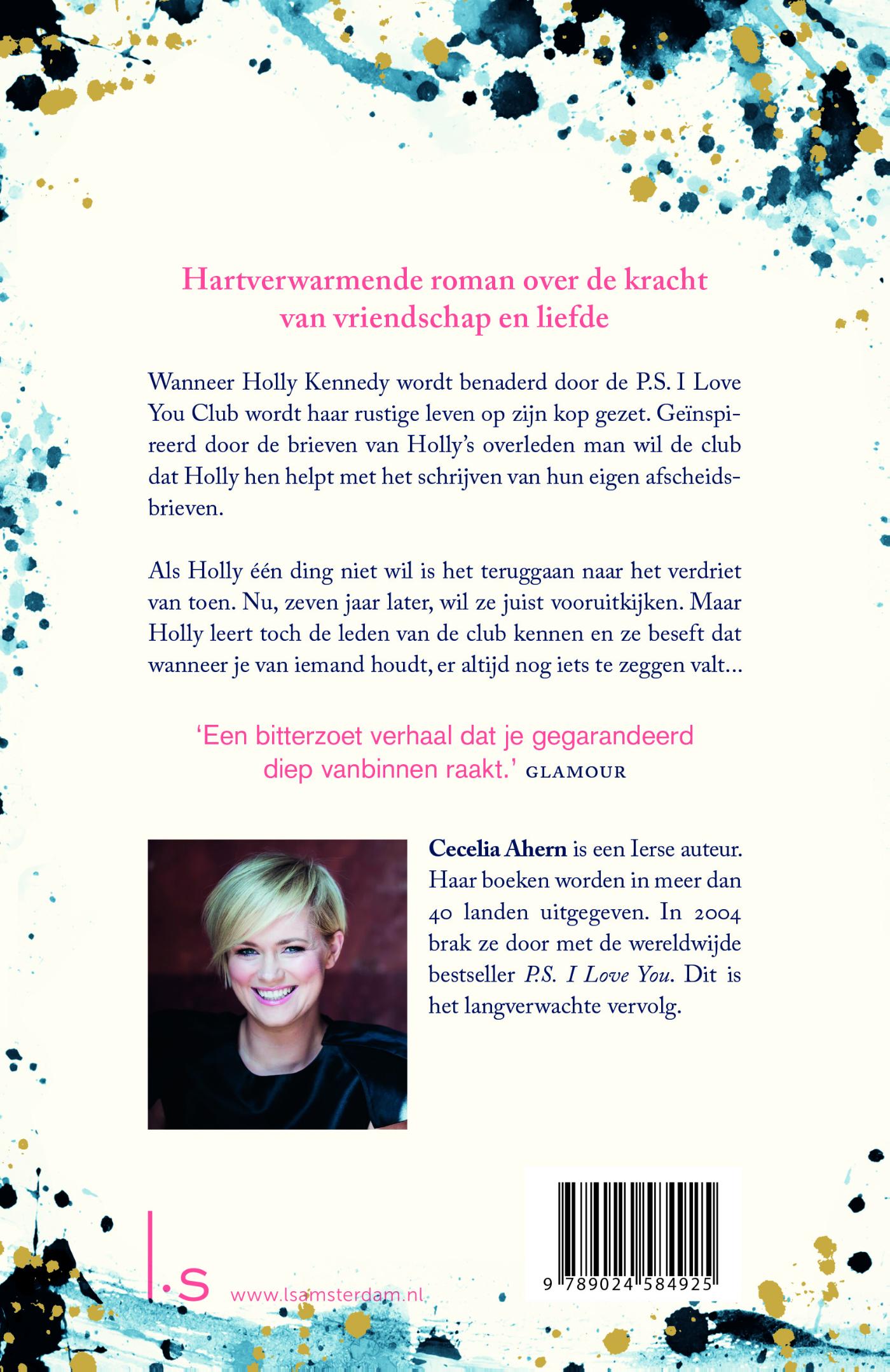 Achterkant van De P.S. I Love You Club